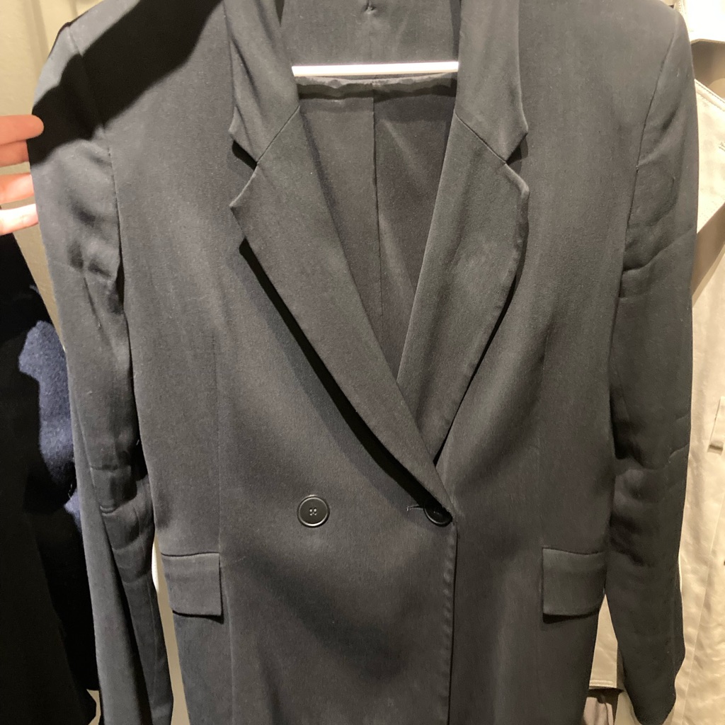 Theysken Theory Double Breasted Jacket In Black. Sz 6 Women’s. Could Be Unisex.